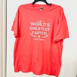 (NEW) Men's - T-Shirt - World's Greatest Farter I Mean Father- Size  XL